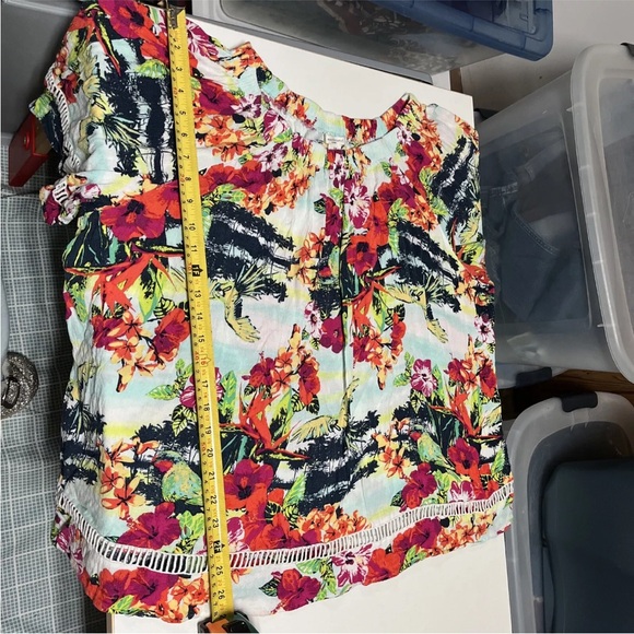 westbound woman tops size 3x hawaiian Beach Multi Color 100% Rayon - Picture 8 of 8